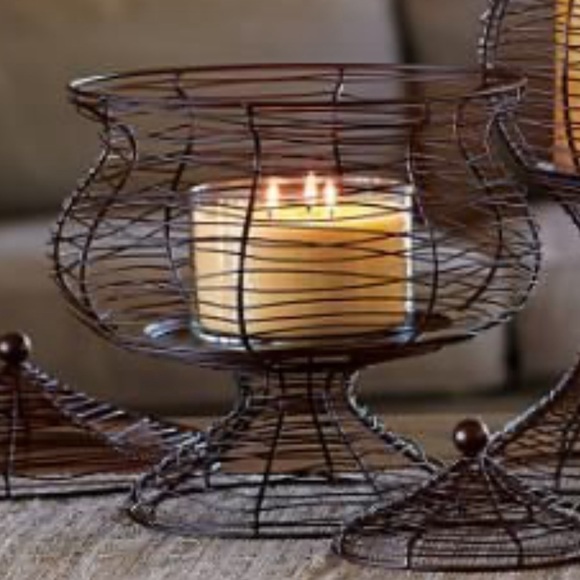 PartyLite Wire Apothecary Candle Holders/Basket - Picture 9 of 9